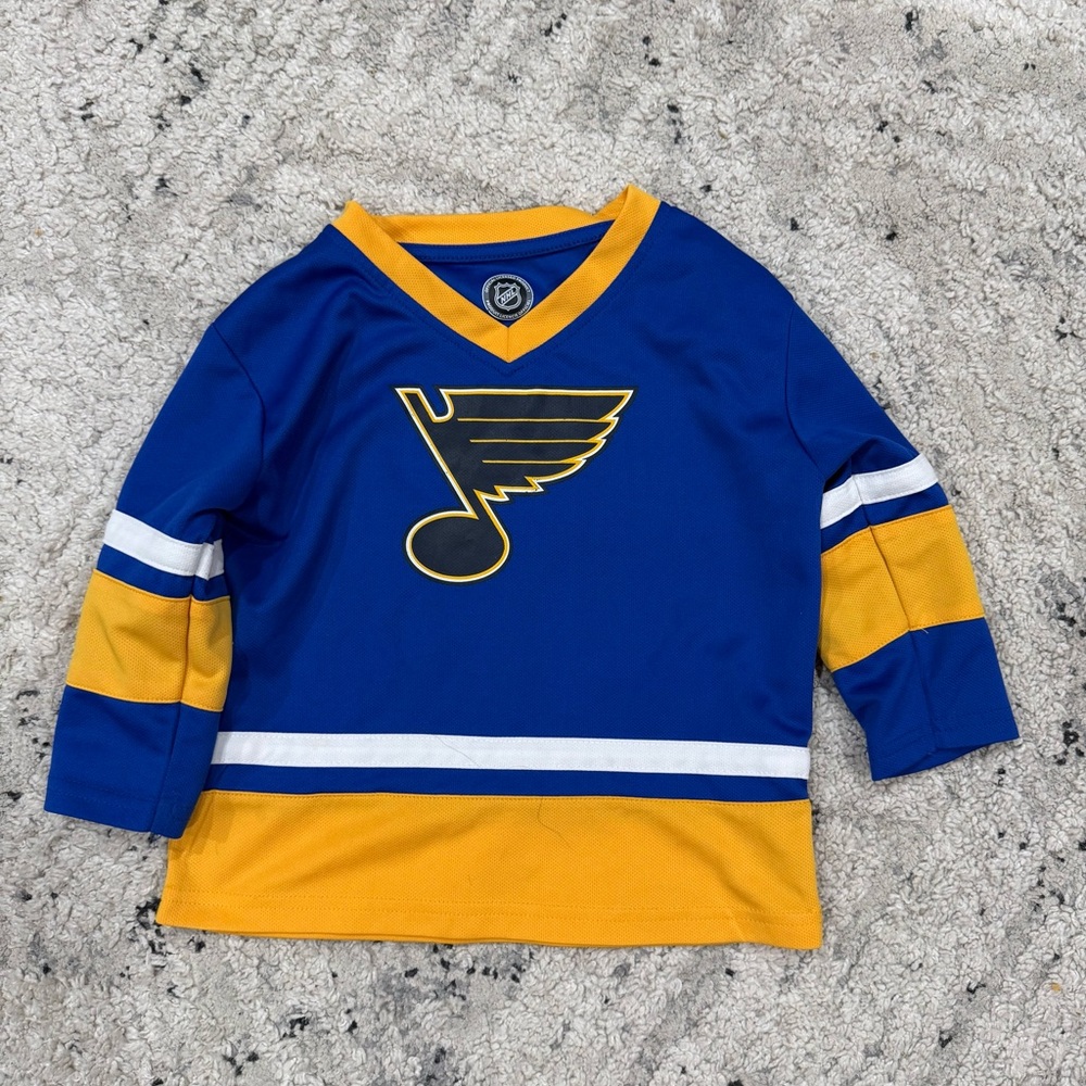 NHL Kids Blue and Gold Saint Louis Blues Hockey Jersey